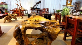 四川成都温江区花卉交易中心 根雕 奇石