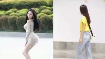 街拍美女：气质这块拿捏的十分到位，还有这身材真扭
