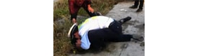 【拍客】男子坠河交警奋勇救人