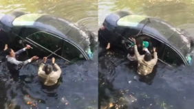 30秒生死救援！火车司机冲入河中救下祖孙俩