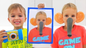 太好笑，萌娃小正太怎么长出了大象鼻子？弟弟用照相机做了什么？儿童亲子益智趣味游戏玩具故事