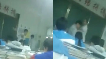 网曝中学老师暴打8名学生被停职 疑耍酒疯