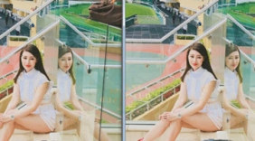 李嘉欣晒美照红唇白皙手臂美腿变圆润：胖了