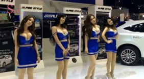 泰国车展上的美女热舞 你被辣到了吗