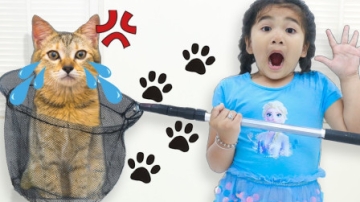 糟糕，小猫怎么突然跑到很高的地方？可是萌娃小萝莉怎么找到它？