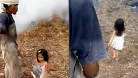 感人！菲律宾5岁女童每天接送盲人爸爸上下班