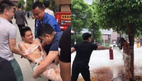 新郎被扒光泼狗血拿灭火器喷 网友叹宁愿单身