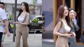 街拍美女：会武功的女孩你们敢喜欢吗
