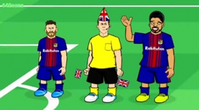 动画恶搞梅西进球被无视 苏牙张嘴就要咬主裁