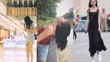 美女街拍：小姐姐包臀裙裹出精致的身材，显得清纯气息十足
