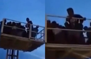 墨西哥青年观景台狂嗨 下一秒轰然倒塌