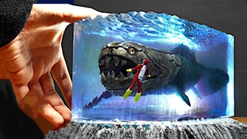 环氧树脂有多神奇？牛人定格鲨鱼捕食的瞬间，成品简直绝了！