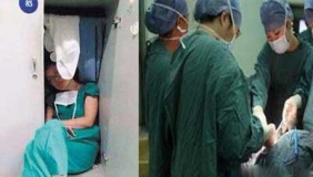 【拍客】女医生太累衣柜中昏睡 网友大赞:最美睡姿