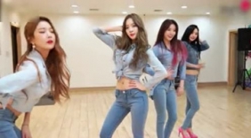 长发美女牛仔裤，性感舞蹈停不住