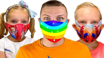 越看越奇怪，萌娃小萝莉和小正太怎么都要戴口罩？是艾莎公主和蜘蛛侠的图案吗？