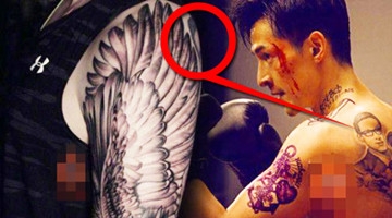 胡歌被曝手臂纹上翅膀