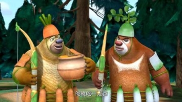 熊出没 光头强变身国王 童话的世界太搞笑了 冰冻西瓜