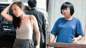 窦靖童染回黑发变鲜肉 会友吃饭大方付账