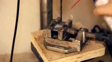 牛人自制一台可升降led大灯