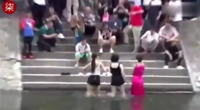 郑州两网红团争抢粉丝 跳污水河尬舞“互斗”