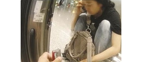 【拍客】90后女孩恋大叔遭拒欲自杀 铁警耐心相劝安全回家