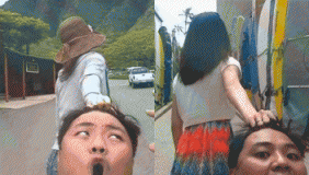 神模仿！台湾情侣拍的“拖你游世界”火了