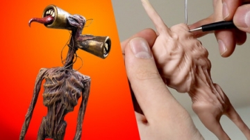 牛人技艺高超，用泥巴捏造“警笛头”怪物，看完成品我怕了！