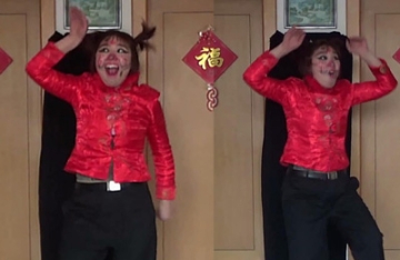 亮瞎了！逆天妹纸家中狂嗨神曲舞《福星高照》