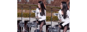 【拍客】实拍女团最性感鼓手校园表演超清
