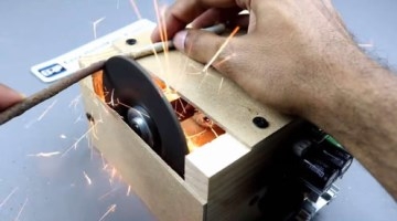 牛人用775电机打造研磨切割机