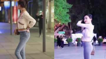 街拍美女：就看这小姐姐走路的姿势，我又迷了