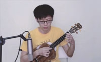 【拍客】帅哥ukulele弹奏《画心》