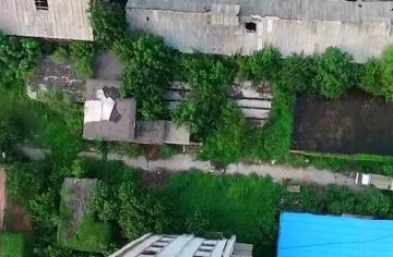 航拍德州现最诡异烂尾楼 荒废数年楼顶长大树