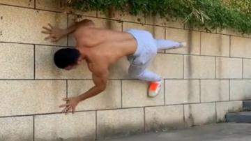 高手在民间：大哥练就了一身神功，现实版的钢铁蜘蛛侠！