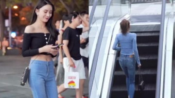 街拍美女：适合才是最好的，身材也好