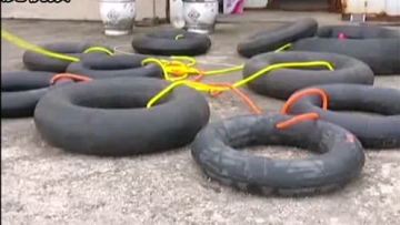 贵州牛人有绝活 鼻孔吹轮胎