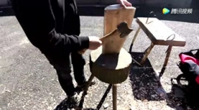 国外牛人用一整块木头，纯手工打造一个艺术容器