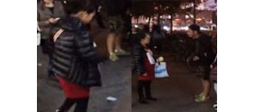 【拍客】妇女随地贴小广告 小伙看不下去大声呵斥