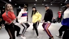 韩国美女舞蹈集体健身舞，好看