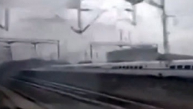 场面火爆！实拍两列载客高铁互相火速飙车