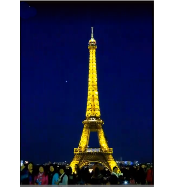 欧洲八国游 法国巴黎 夜景埃菲尔铁塔