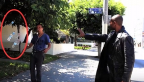 公共场所超能力恶搞，手指随便一指，东西就飘浮起来