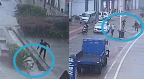 男童坠入水渠被冲走150米 暴雨中路人狂追86秒紧急营救