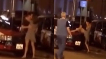 实拍男女当街激情舌吻 动作火辣完全无视路过大爷