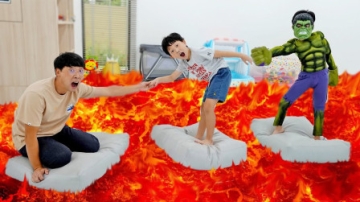 超级英雄益智游戏玩具：萌娃小正太的家怎么着火了？他能变身绿巨人帮大忙吗？