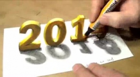 国外绝活牛人3D立体画创作过程展示