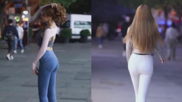 街拍美女：找女朋友到底是胖点好还是瘦点好