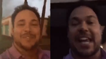 实拍作死小伙雷雨天在户外玩直播 突遭雷劈被吓尿