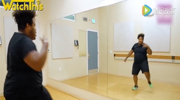 300斤男舞者大秀灵活舞步 对网络语言暴力丝毫不在意