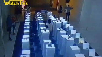 女子自拍引“骨牌效应”毁掉价值135万艺术品